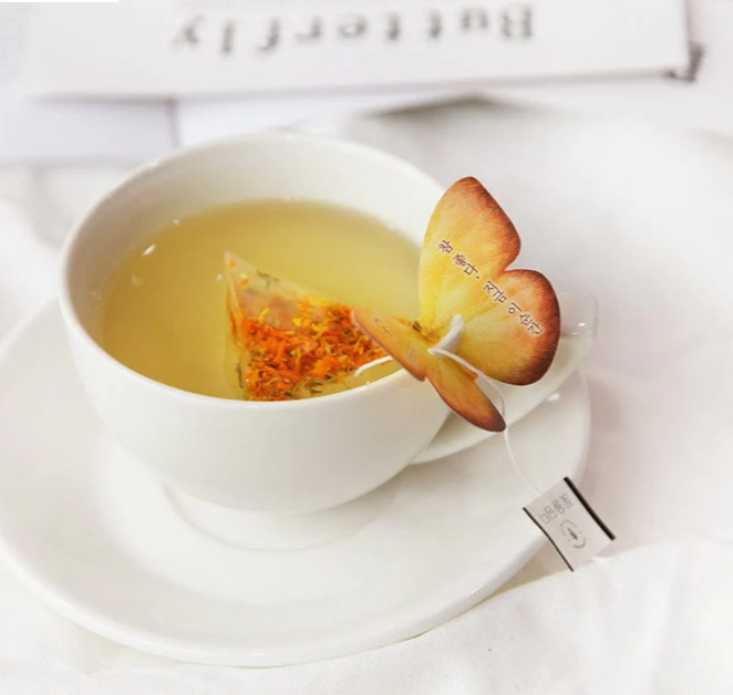 KKOKDAM Korean Tea Bags - Marigold Butterfly Tea Bags - Decaf Tea